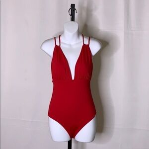 NWT Sun Lab Swim red bathing suit size - S